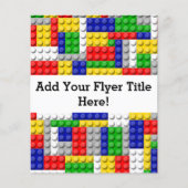 建物ブロックプライマリーカラーボーイの誕生日/パーティー チラシ (正面)