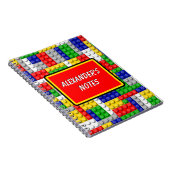 建物ブロックプライマリーカラーボーイの誕生日/パーティー ノートブック (右側)