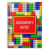 建物ブロックプライマリーカラーボーイの誕生日/パーティー ノートブック (正面)