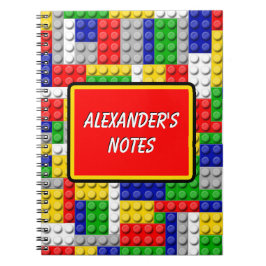 建物ブロックプライマリーカラーボーイの誕生日/パーティー ノートブック