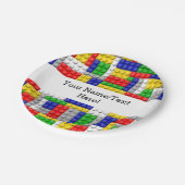 建物ブロックプライマリーカラーボーイの誕生日/パーティー ペーパープレート (アングル)