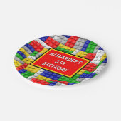 建物ブロックプライマリーカラーボーイの誕生日/パーティー ペーパープレート (アングル)