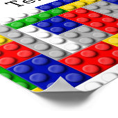 建物ブロックプライマリーカラーボーイの誕生日/パーティー ポスター (角)