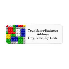 建物ブロックプライマリーカラーボーイの誕生日/パーティー ラベル