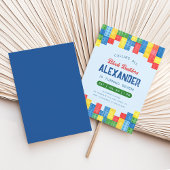 建物ブロックボーイ誕生日パーティーの招待 招待状