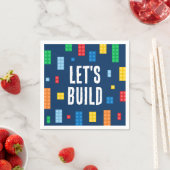 建物ブロックボーイ誕生日 スタンダードカクテルナプキン (インサイチュ)