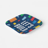 建物ブロックボーイ誕生日 ペーパープレート (傾斜あり)