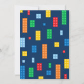 建物ブロックボーイ誕生日 招待状 (裏面)