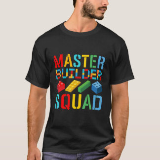 建物ブロックマスタービルダースクワッドチームラバーキ Tシャツ