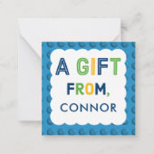 建物ブロックラベルボーイギフトエンクロージャカード ノートカード (正面)