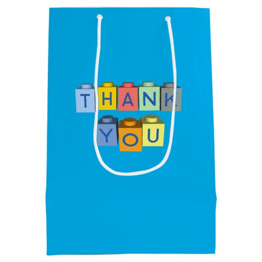 建物ブロック感謝メッセージ ミディアムペーパーバッグ (裏面)