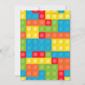 建物ブロック招待状、ブリック招待状 招待状 (裏面)