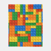 建物ブロック模様のスキントイレブ遊リック フリースブランケット (正面)