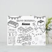 建物ブロック誕生日カラーリングページパーティーの好意 (スタンド正面)