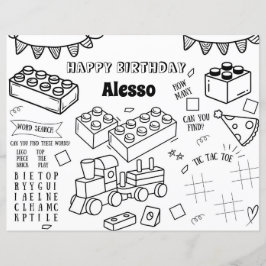 建物ブロック誕生日カラーリングページパーティーの好意