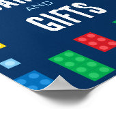 建物ブロック誕生日カードとギフトサイン ポスター (角)