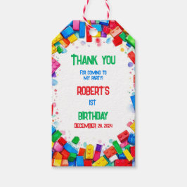 建物ブロック誕生日ギフトラベル 子供へ ギフトタグ