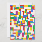 建物ブロック誕生日パーティーの招待 招待状 (裏面)