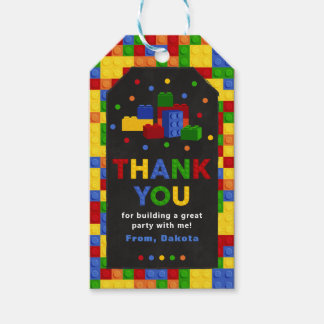 建物ブロック誕生日ボーイブリックギフトラベル ギフトタグ