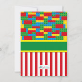 建物ブロック誕生日レンガパーティーベビーシャワー サンキューカード (裏面)