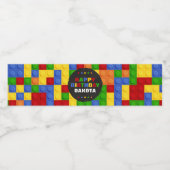 建物ブロック誕生日レンガ水ボトルラベル ペットボトルラベル (シングルラベル)