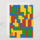 建物ブロック誕生日招待状ブリックパーティー 招待状 (裏面)