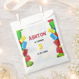 建物ブロック誕生日招待状、ボーイズ誕生日 フェイバーバッグ