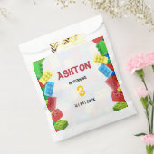 建物ブロック誕生日招待状、ボーイズ誕生日 フェイバーバッグ (封をした状態)