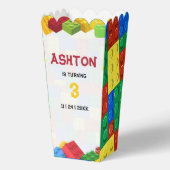 建物ブロック誕生日招待状、ボーイズ誕生日 フェイバーボックス (正面)