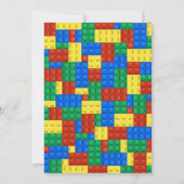 建物ブロック誕生日招待状、ボーイズ誕生日 招待状 (裏面)