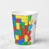 建物ブロック誕生日招待状、ボーイズ誕生日 紙コップ (右)