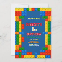 建物ブロック誕生日、第1建築 招待状