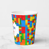 建物ブロック誕生日 紙コップ (左)