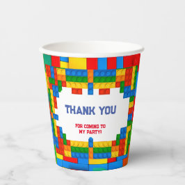 建物ブロック誕生日 紙コップ