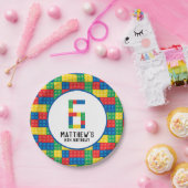 建物ブロック6番目の誕生日紙プレート ペーパープレート (パーティー)
