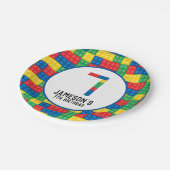 建物ブロック7番目の誕生日紙プレート ペーパープレート (アングル)