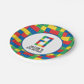 建物ブロック8番目の誕生日紙プレート ペーパープレート (アングル)