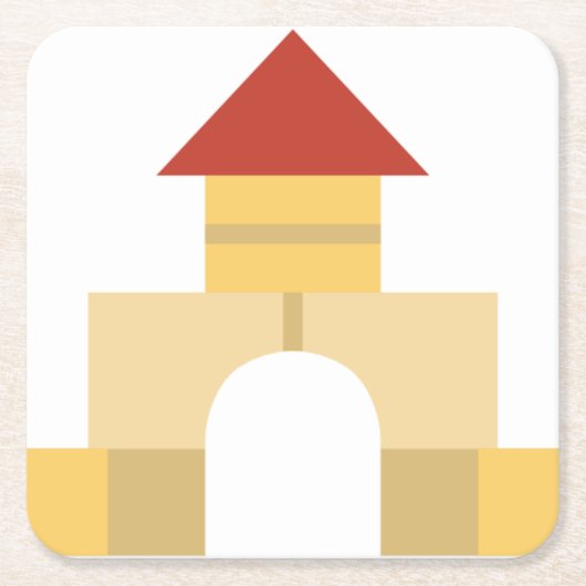 建物ブロック スクエアペーパーコースター (正面)