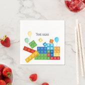 建物ブロック，ブロック，おもちゃレンガ スタンダードカクテルナプキン (インサイチュ)