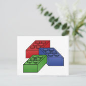 建物ブロック – ベクトルイラストレーション ポストカード (スタンド正面)