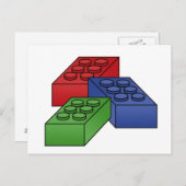 建物ブロック – ベクトルイラストレーション ポストカード (正面/裏面)