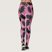 建物ブロック。白黒.w.01x4ピンクBG レギンス (裏面)