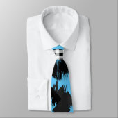 建物ブロック。白黒.w.01x4 L青BG ネクタイ (タイ)