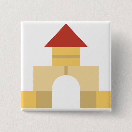 建物ブロック 缶バッジ (正面)