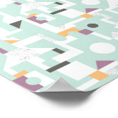 建物ブロック – 青 ポスター (角)