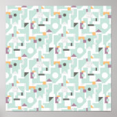 建物ブロック – 青 ポスター (正面)