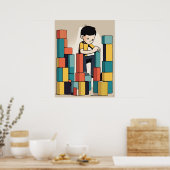 建物ブロック – Kid's Toys ポスター (キッチン)