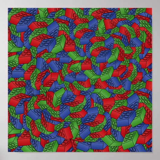 建物ブロックARTポップ・アートのポスター ポスター (正面)