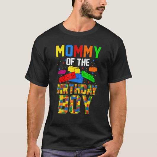 建物ブロックMatching Family for Mom on Birthda Tシャツ (正面)