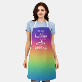 建物マイ忙しクリエイティブエンパイアレインボーエプロン エプロン (着用した状態)